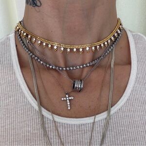 child of wild gold+crystal necklace